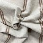 Cream Chenille Burnt Orange Striped Footstool - Payton