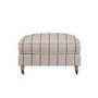 Cream Chenille Burnt Orange Striped Footstool - Payton