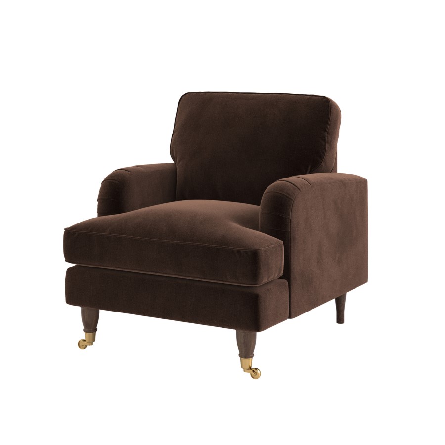 Brown Chenille Armchair - Payton