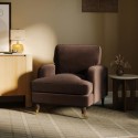 SOF243 Brown Chenille Armchair - Payton