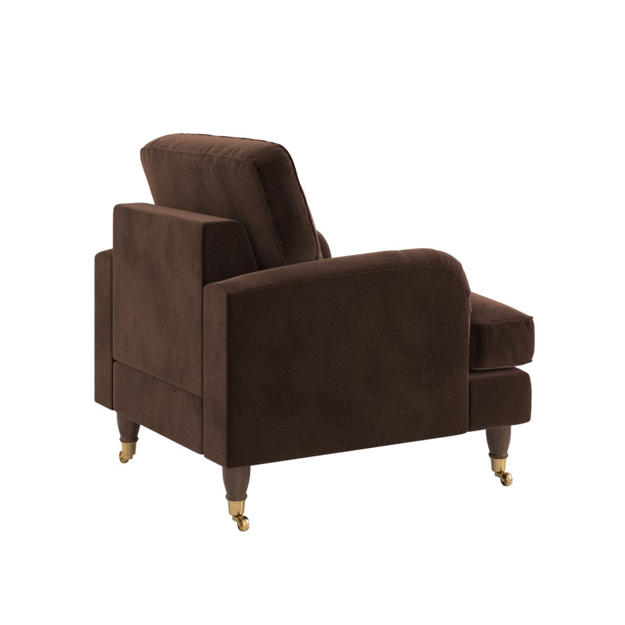 Brown Chenille Armchair - Payton