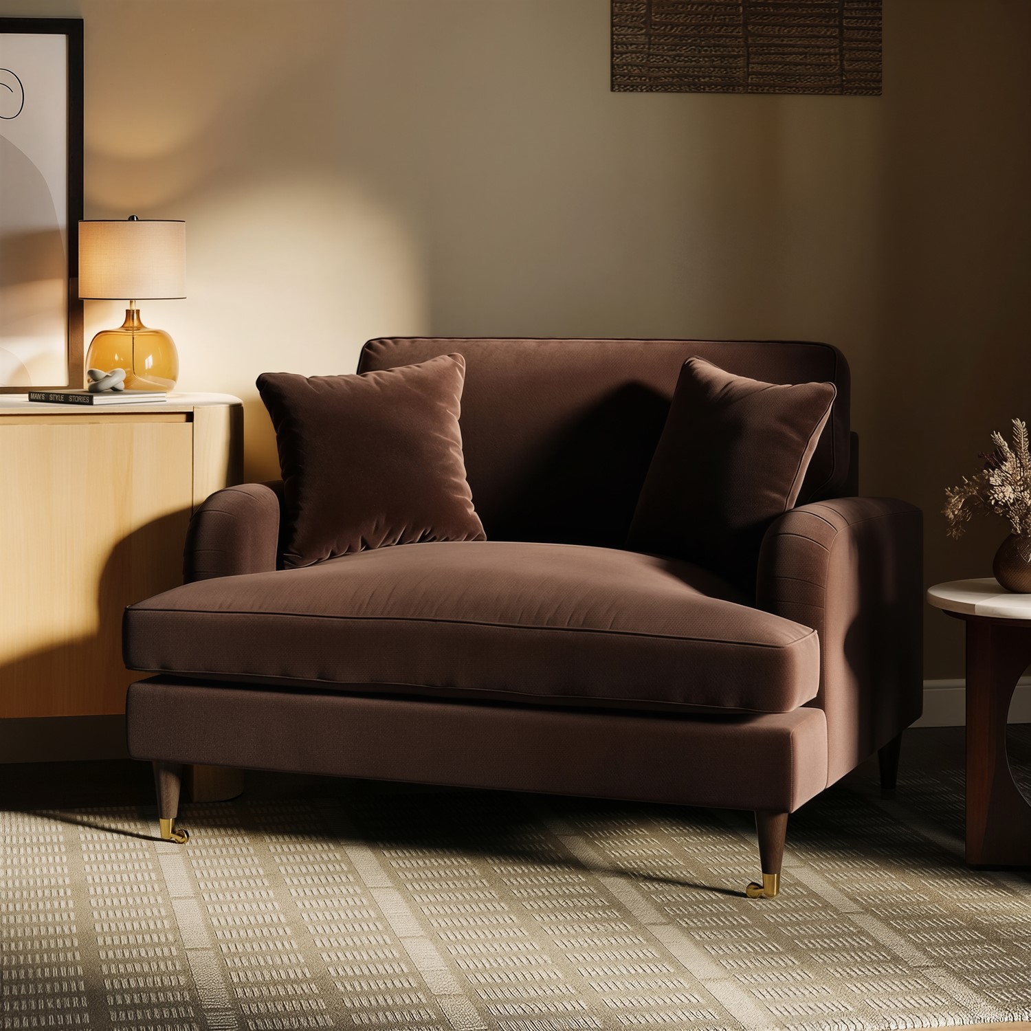 Chenille Love Seat
