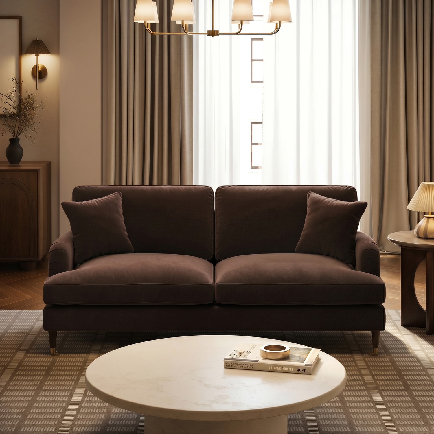 Chenille 3 Seater Sofa