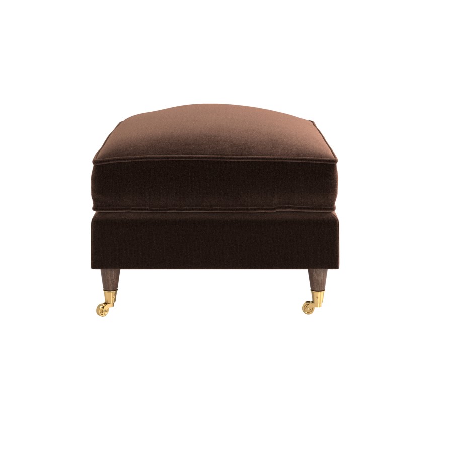Brown Chenille Footstool - Payton