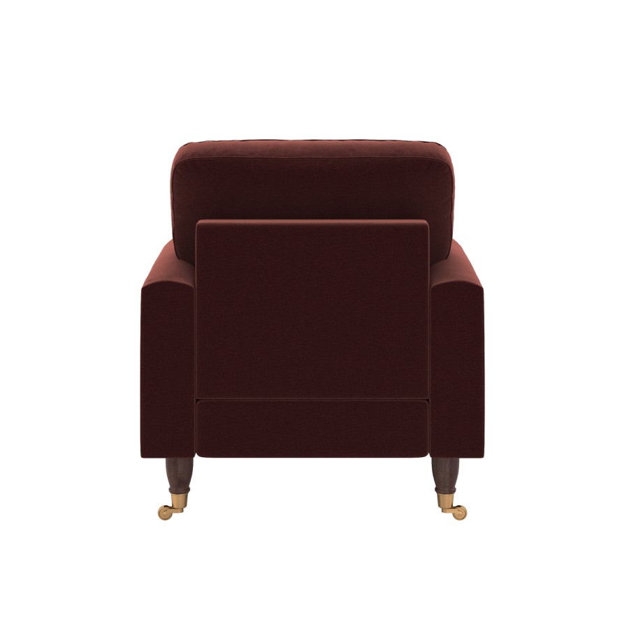 Merlot Red Chenille Armchair - Payton