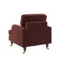 Merlot Red Chenille Armchair - Payton
