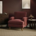 SOF248 Merlot Red Chenille Armchair - Payton