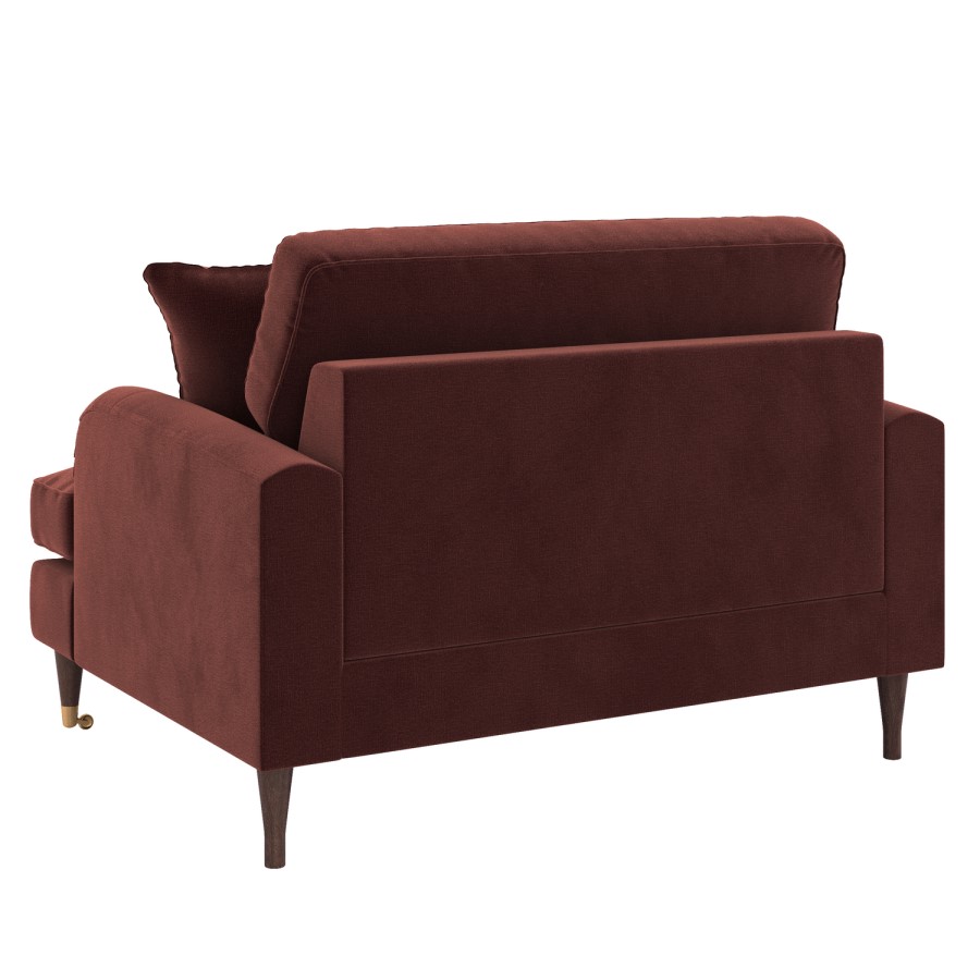 Merlot Red Chenille Love Seat – Payton 
