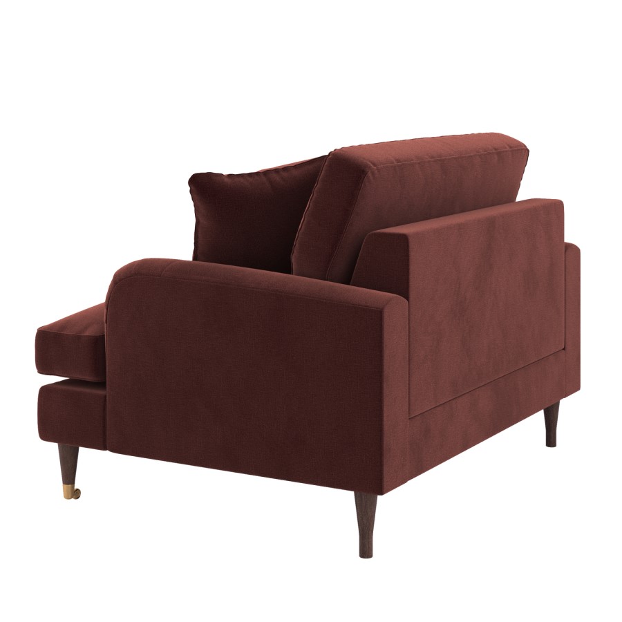 Merlot Red Chenille Love Seat – Payton 
