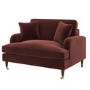 Merlot Red Chenille Love Seat – Payton 