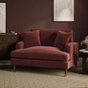 SOF249 Merlot Red Chenille Love Seat – Payton 
