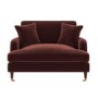 Merlot Red Chenille Love Seat – Payton 