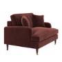Merlot Red Chenille Love Seat – Payton 