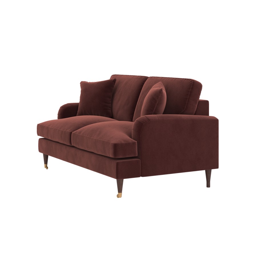 Merlot Red Chenille 2 Seater Sofa - Payton