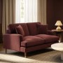 Merlot Red Chenille 2 Seater Sofa - Payton