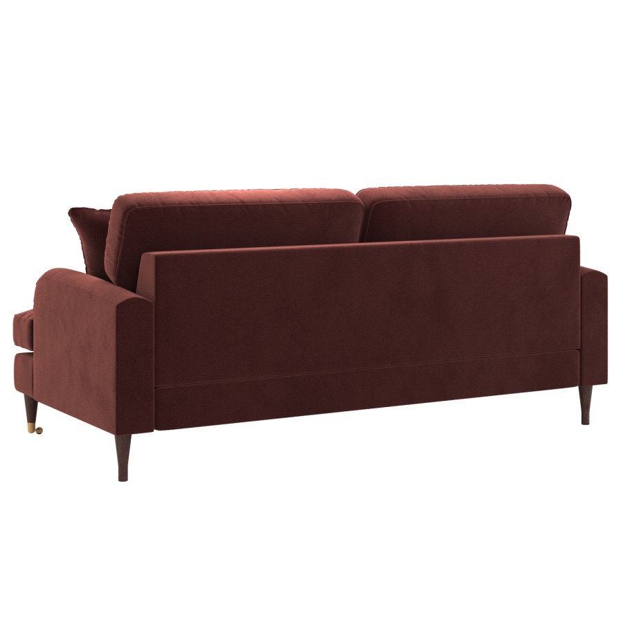 Merlot Red Chenille 3 Seater Sofa - Payton