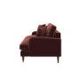 Merlot Red Chenille 3 Seater Sofa - Payton