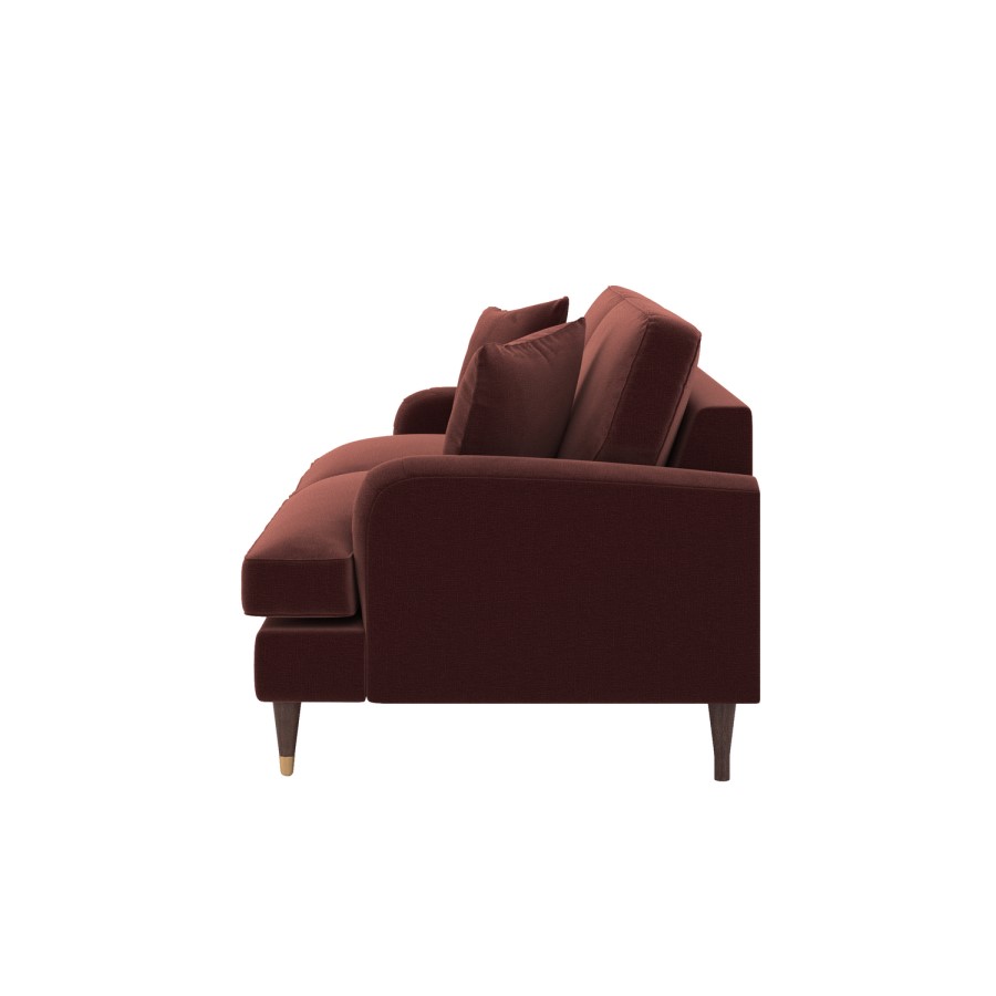 Merlot Red Chenille 3 Seater Sofa - Payton