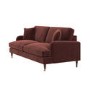 Merlot Red Chenille 3 Seater Sofa - Payton