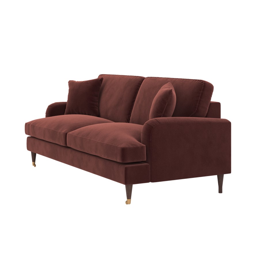 Merlot Red Chenille 3 Seater Sofa - Payton