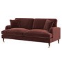 Merlot Red Chenille 3 Seater Sofa - Payton