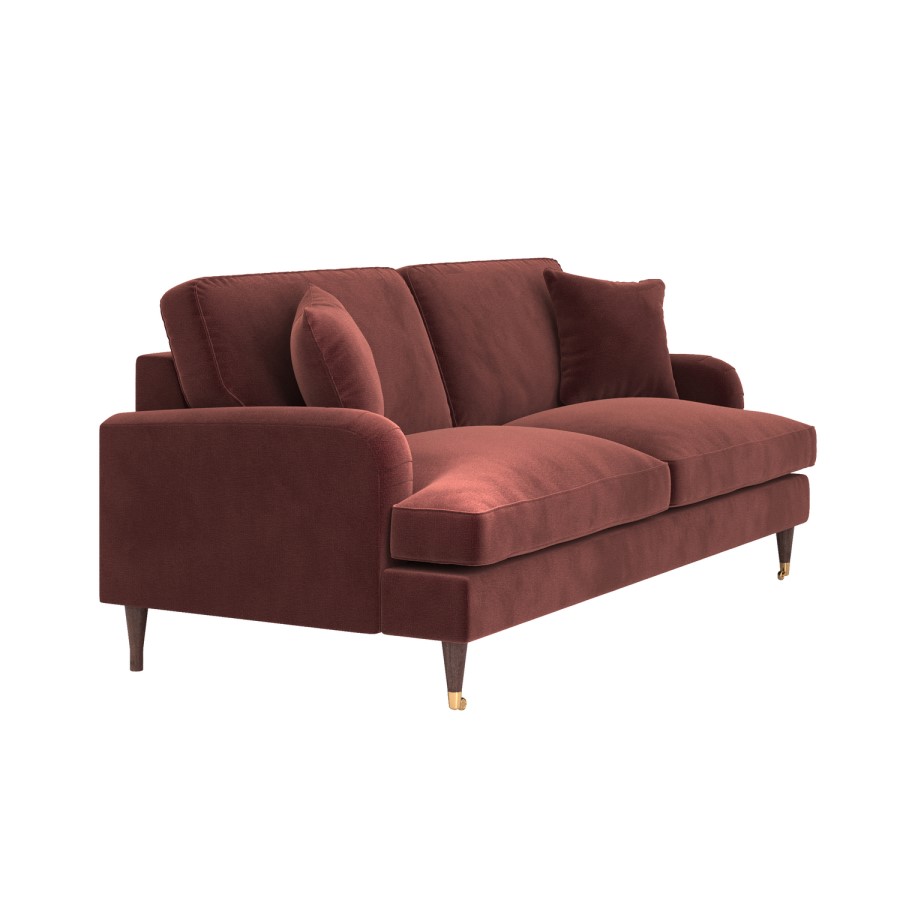 Merlot Red Chenille 3 Seater Sofa - Payton