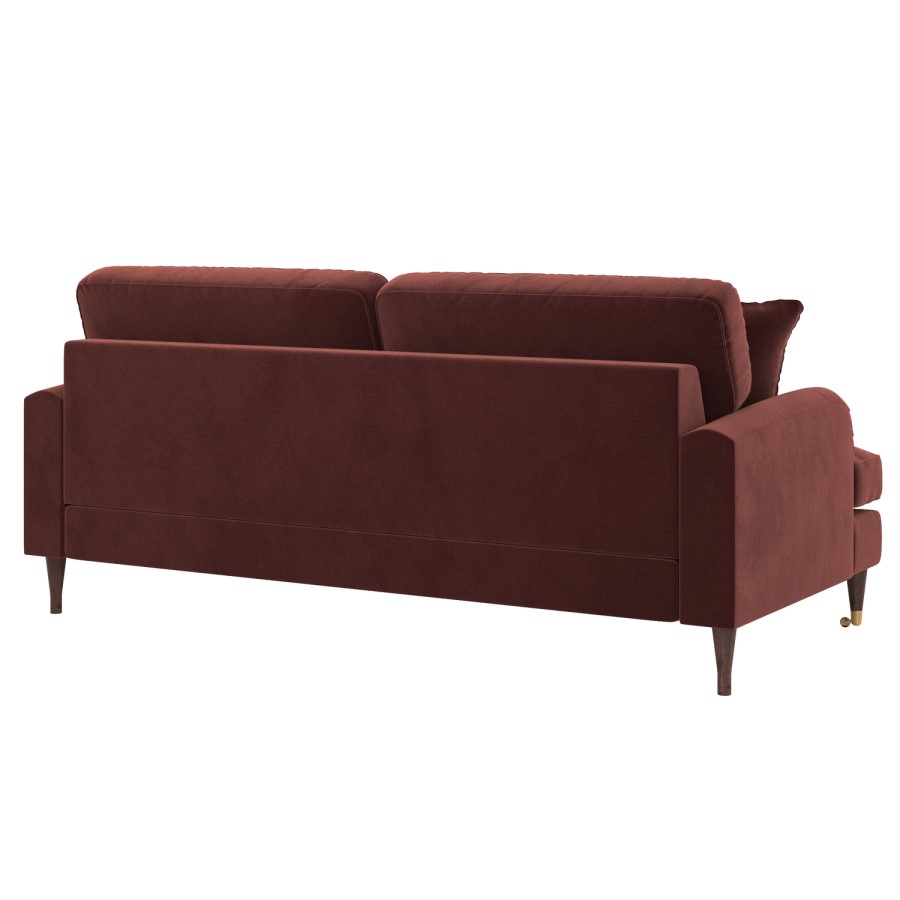 Merlot Red Chenille 3 Seater Sofa - Payton