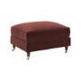 Merlot Red Chenille Footstool - Payton