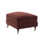 Merlot Red Chenille Footstool - Payton
