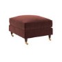 Merlot Red Chenille Footstool - Payton