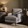 Patterned Velvet Armchair - Payton