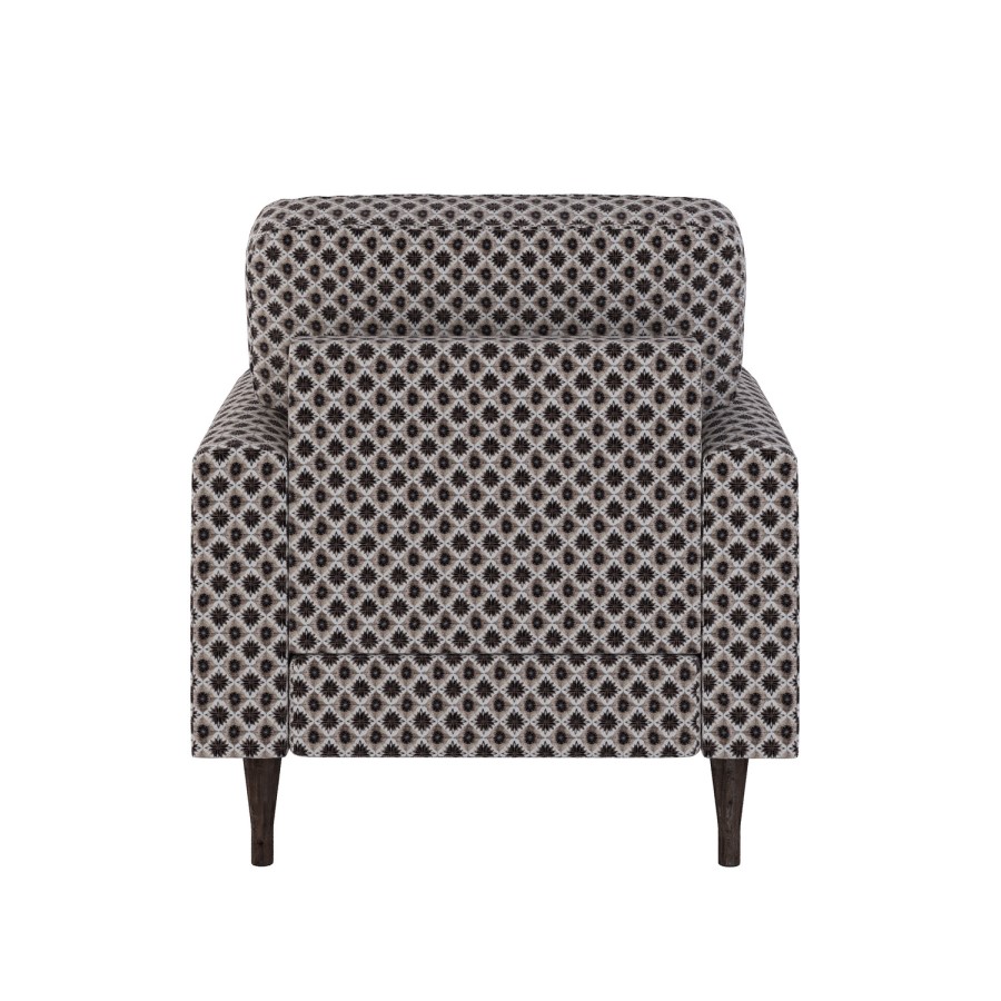 Patterned Velvet Armchair - Payton