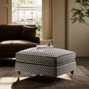 SOF254 Patterned Velvet Footstool - Payton