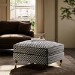 Patterned Velvet Footstool - Payton