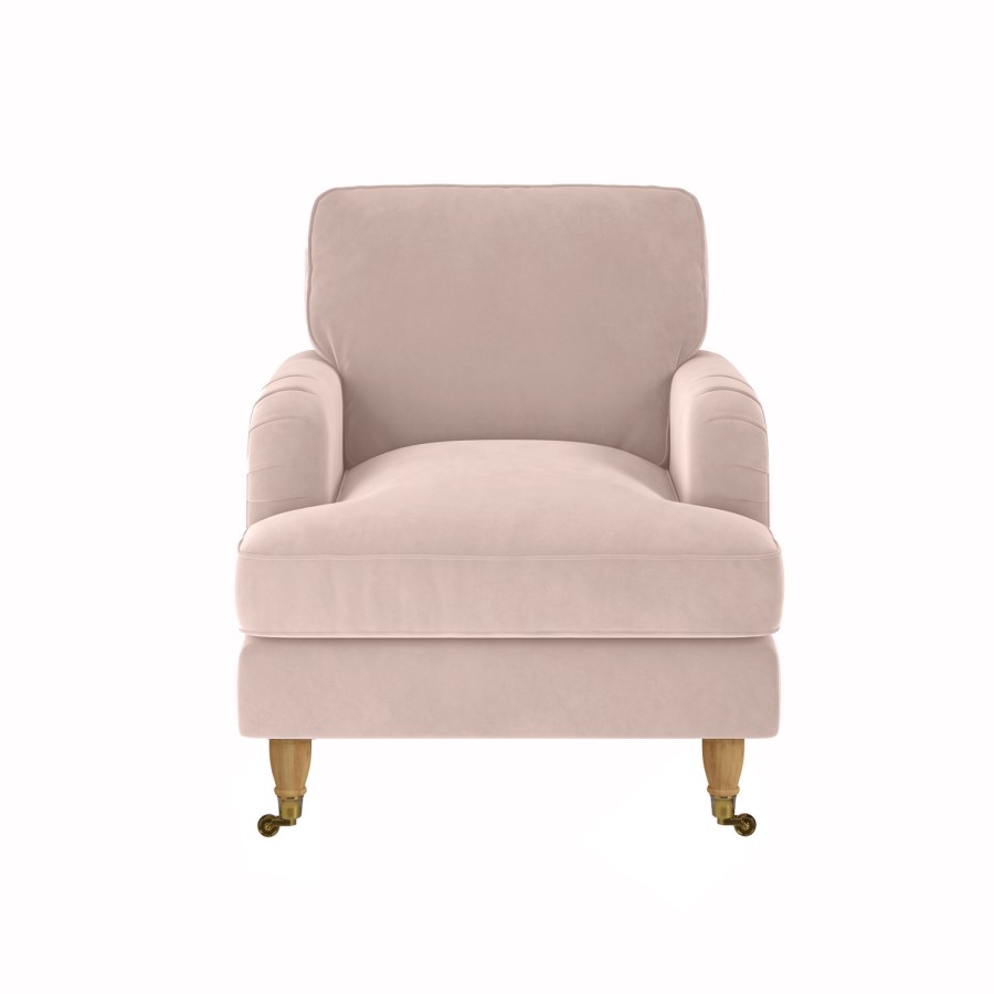 Dusty Pink Velvet Armchair - Payton