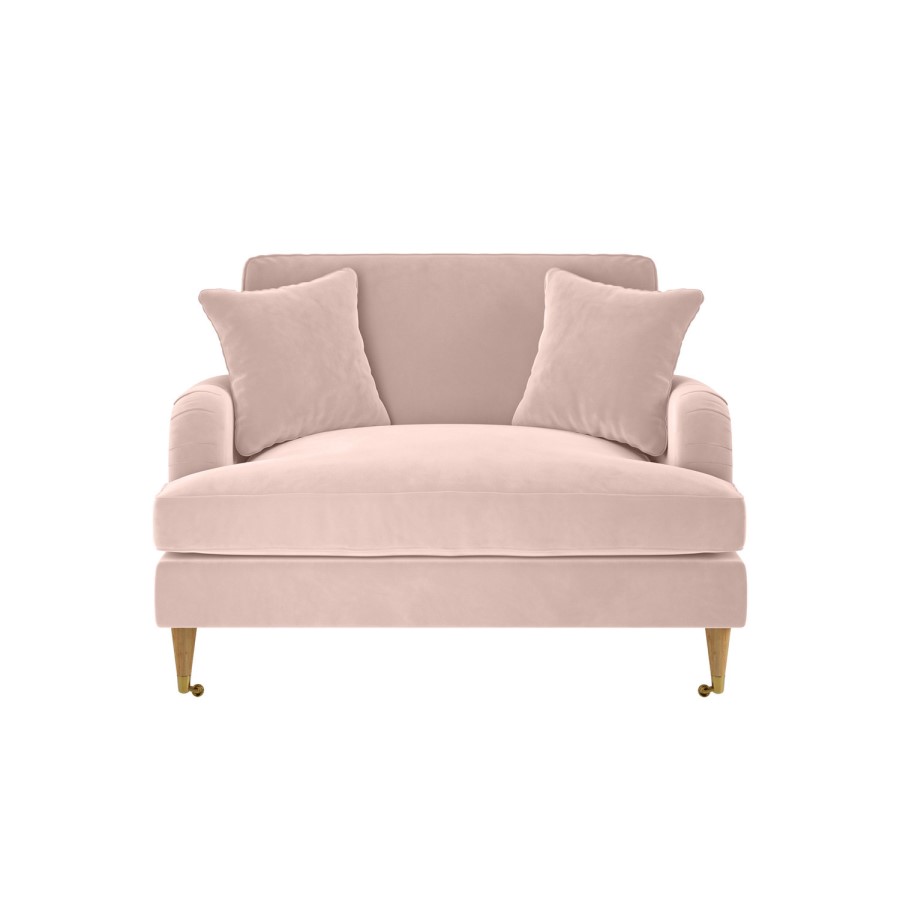 Dusty Pink Velvet Love Seat - Payton