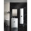 White Wall Mounted Tall Bathroom Cabinet 320mm - Elm