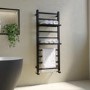 Black Towel Radiator with Shelves 1200 x 500mm - Sonoran