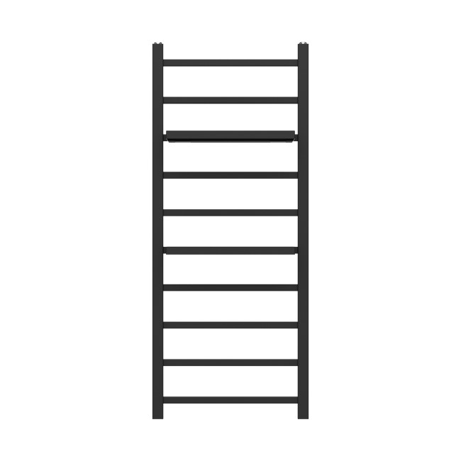 Black Towel Radiator with Shelves 1200 x 500mm - Sonoran