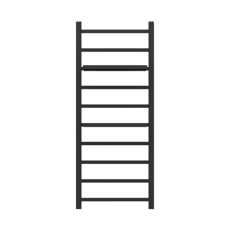 Black Towel Radiator with Shelves 1200 x 500mm - Sonoran