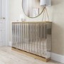 ONLY OPENED - Narrow Mirrored Radiator Cover with Gold Detail - Sophia