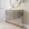 A1/SOP002 ONLY OPENED - Sophia Regular Mirrored Radiator Cover with Gold Detail