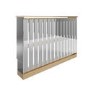 Narrow Mirrored Radiator Cover with Gold Detail - 124cm - Sophia