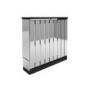 Narrow Mirrored Radiator Cover with Black Detail - 78cm - Sophia