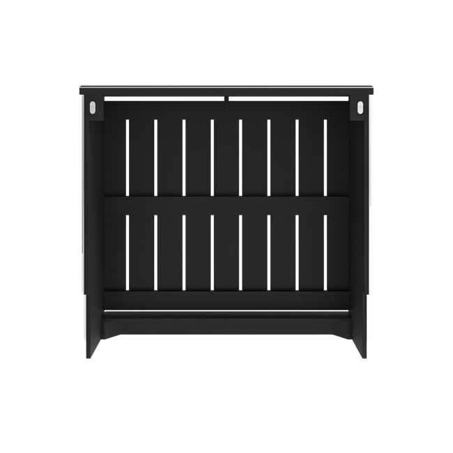 Narrow Mirrored Radiator Cover with Black Detail - 78cm - Sophia