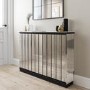ALMOST PERFECT - Narrow Mirrored Radiator Cover with Black Detail 111cm- Sophia