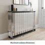 ALMOST PERFECT - Narrow Mirrored Radiator Cover with Black Detail 111cm- Sophia