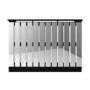 Narrow Mirrored Radiator Cover with Black Detail - 111cm - Sophia