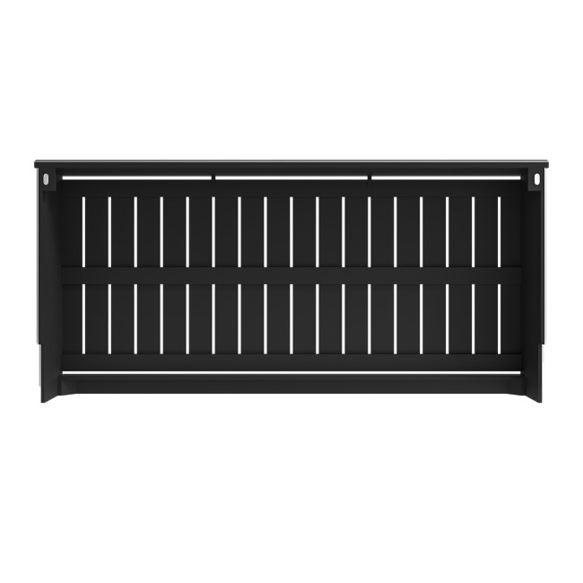 Narrow Mirrored Radiator Cover with Black Detail - 152cm - Sophia