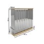 Narrow Mirrored Radiator Cover with Gold Detail - 78cm - Sophia